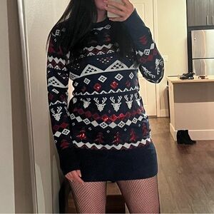 Tipsy Elves Fair Isle Christmas Sweater Dress